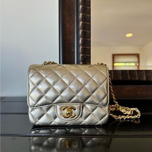 NOT FOR SALE  Gold Quilted Chain Bag